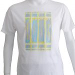 "Non Title 002" 明るい抽象グラフィックデザインのTシャツ
