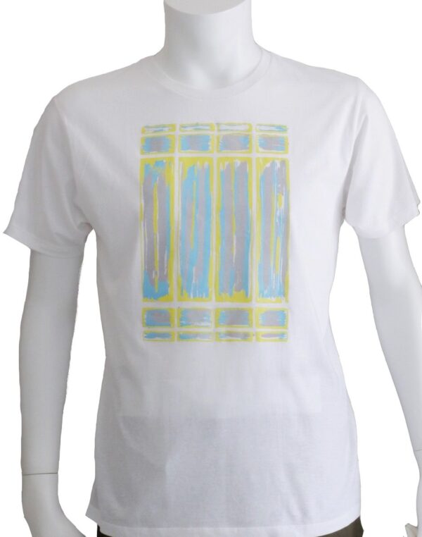 "Non Title 002" 明るい抽象グラフィックデザインのTシャツ