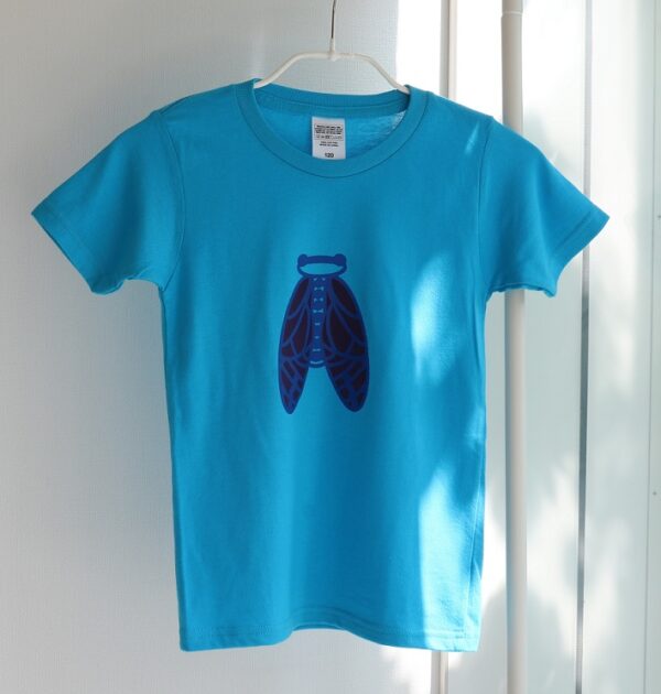 キッズ半袖Tシャツーせみブルー - 画像 (2)
