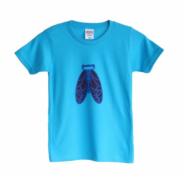 キッズ半袖Tシャツーせみブルー
