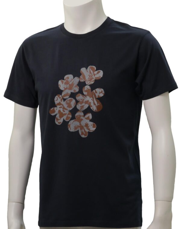 floral - ネイビー クルーネックTシャツ - 画像 (2)