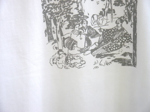 草上の昼食 Le Déjeuner sur l'herbe - 白地 ✕ グレー　半袖 クルーネック - 画像 (5)