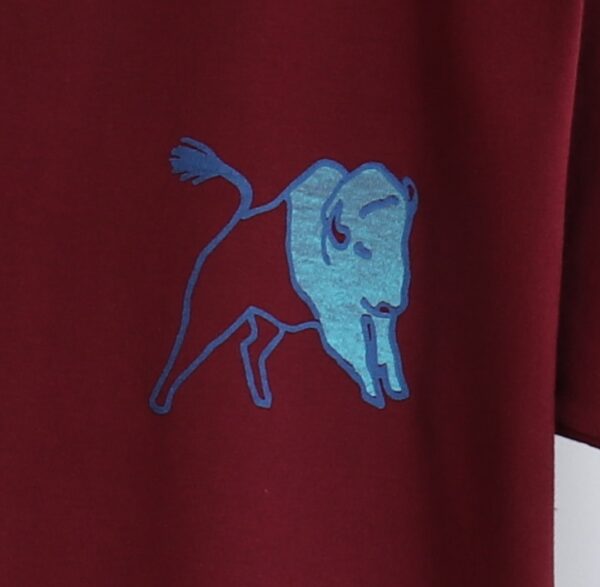 Bold Buffalo　バッファロー　厚手ワインレッドTシャツ　 - 画像 (4)