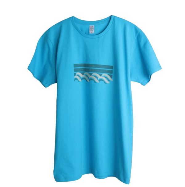 Surf - 半袖Tシャツ - クルーネック　水色/ピンク