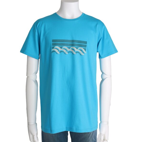 Surf - 半袖Tシャツ - クルーネック　水色/ピンク - 画像 (6)