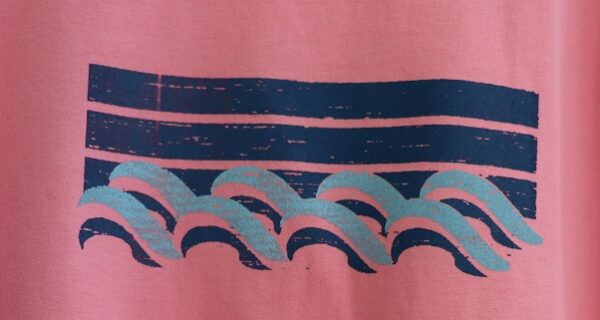 Surf - 半袖Tシャツ - クルーネック　水色/ピンク - 画像 (4)