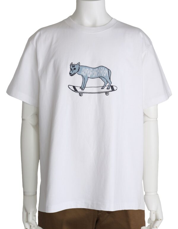 Wolf on a Board - 半袖白Tシャツ - クルーネック - 画像 (4)