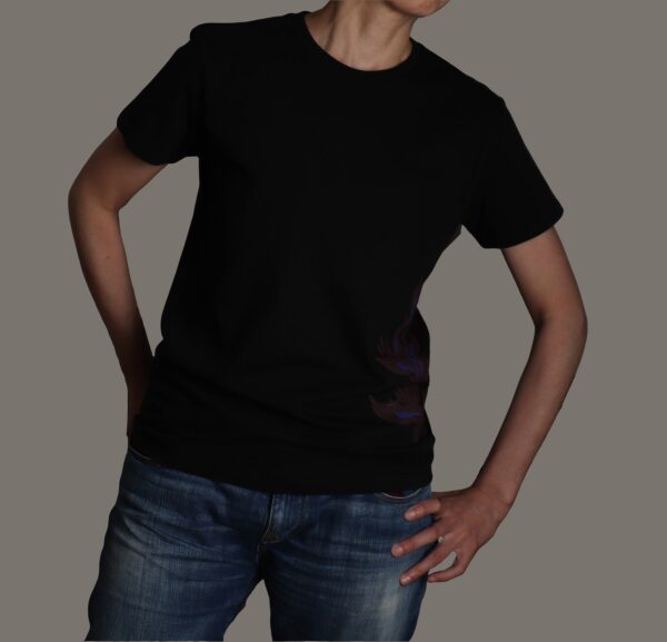 Heliconia ヘリコニア - 南国の植物 -　グレー/ブラック/ネイビーTシャツ - 画像 (7)