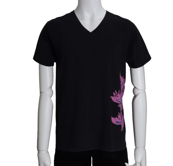 Heliconia ヘリコニア - 南国の植物 -　グレー/ブラック/ネイビーTシャツ - 画像 (10)