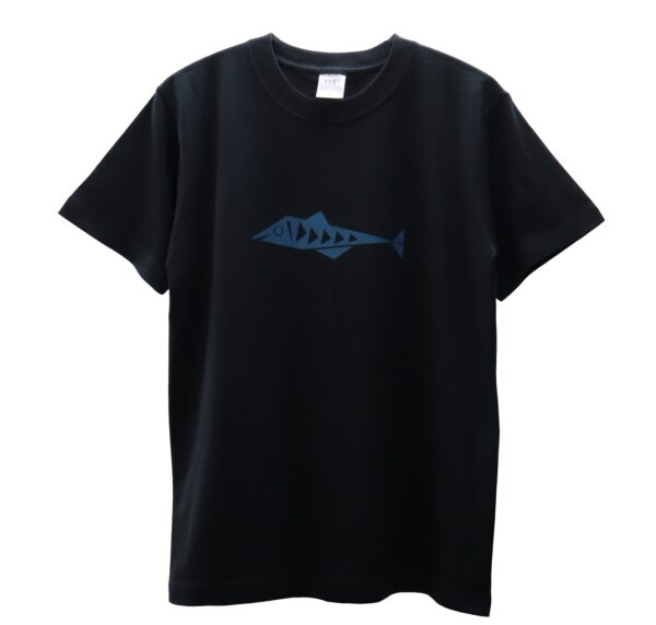 さんかくさかな - 厚手　ネイビーTシャツ - 丸首