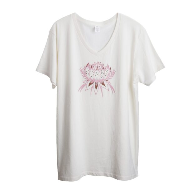 Exotic Flower - 半袖Tシャツ - クルーネック　レッド - 画像 (4)