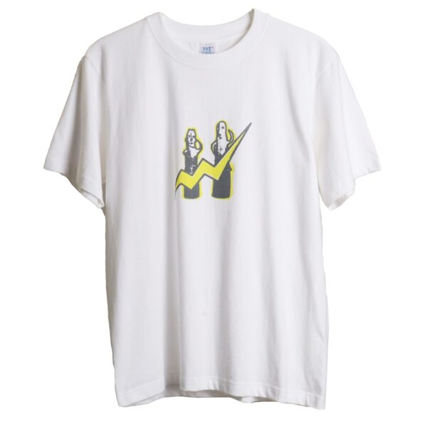 イナズマハニワ　lightning haniwa　半袖白Tシャツ