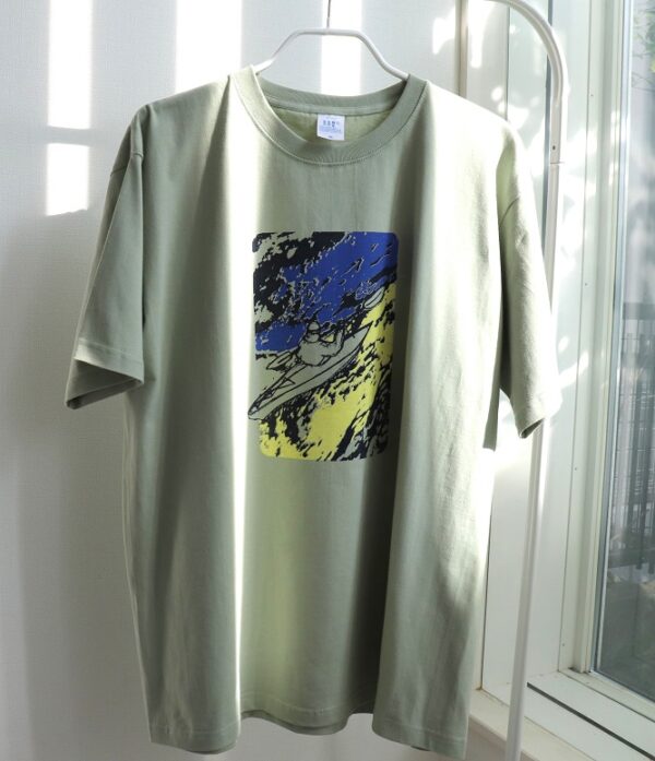 Sea Kayaking - シーカヤック　"冒険へ"　セージ色　クルーネックTシャツ - 画像 (2)