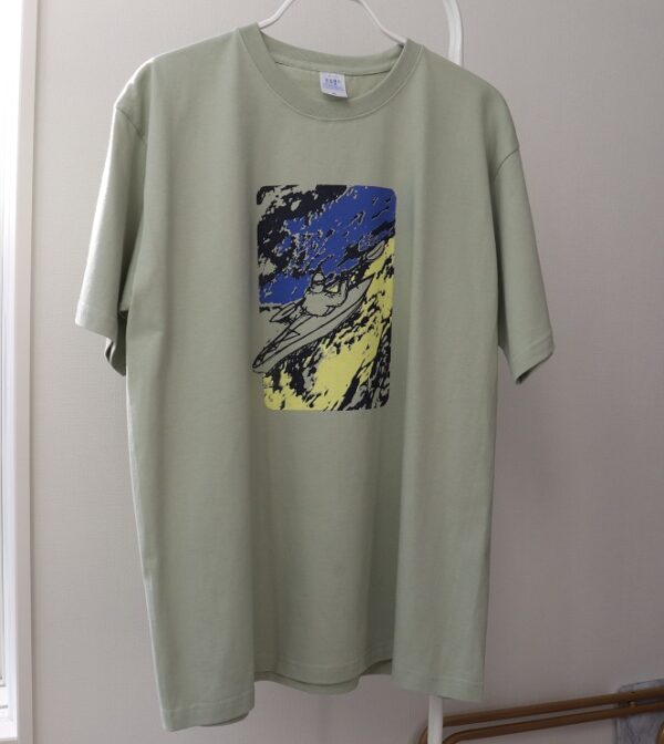 Sea Kayaking - シーカヤック　"冒険へ"　セージ色　クルーネックTシャツ - 画像 (3)