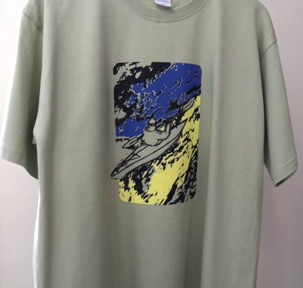 Sea Kayaking - シーカヤック　"冒険へ"　セージ色　クルーネックTシャツ - 画像 (4)