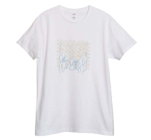 Jazz Artists　ジャズを演奏する人々 ー　白地　クルーネックTシャツ