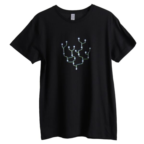 分岐 - crossroads - 黒半袖Tシャツ