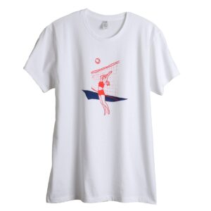 Beach Volleyball - ビーチバレー （Red）- 白地半袖Tシャツ