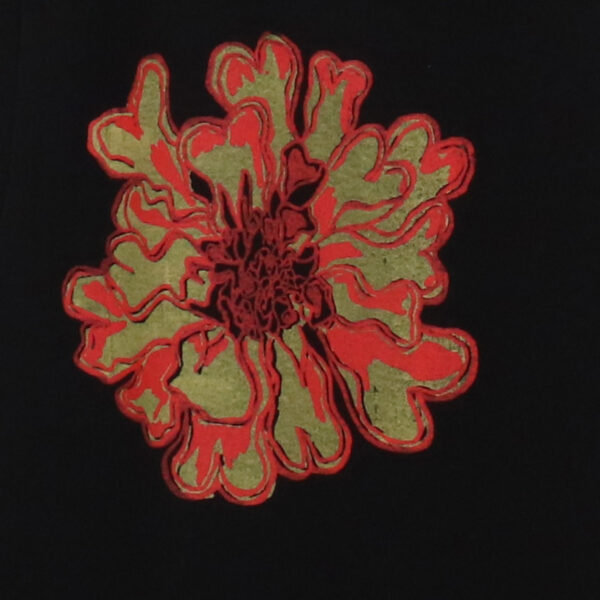 marigold - tubular flower, ray flower - マリーゴールド 黒カットソー - 画像 (3)