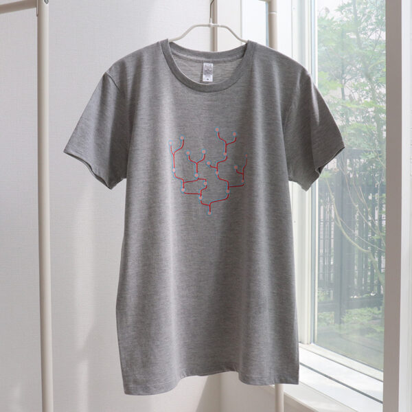 分岐 - crossroads - グレー半袖Tシャツ - 画像 (2)