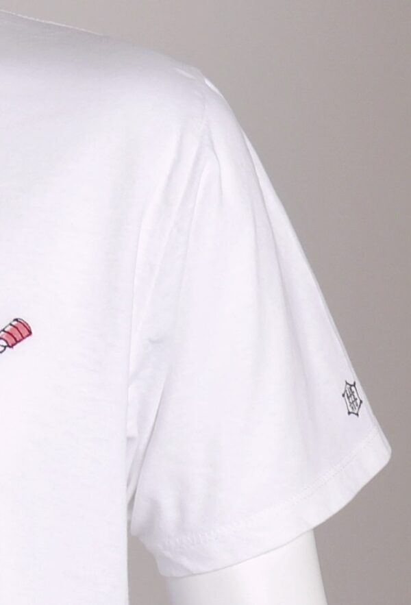 "Bowline Knot" Crew Neck/V Neck White Short-sleeved - Image 4