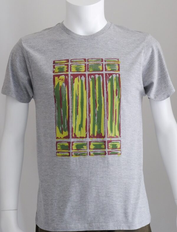 "Non Title001" Crew Neck Gray Short-sleeved