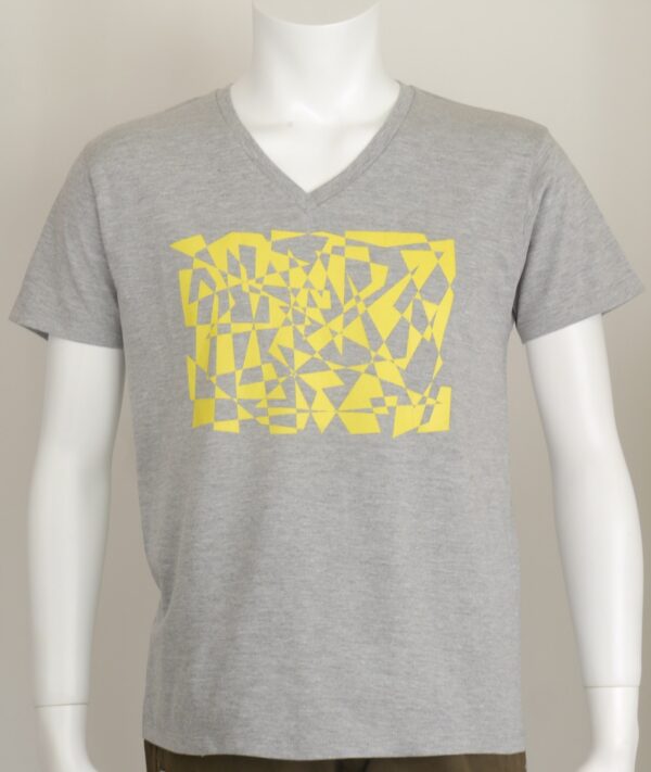 "Thunder" V Neck Gray Short-sleeved