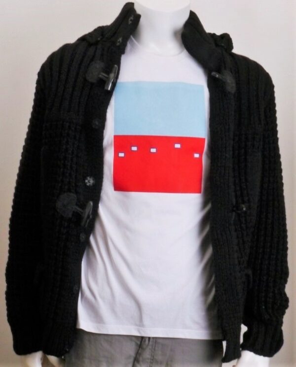 "Non Title003" Crew Neck White Short-sleeved - Image 2