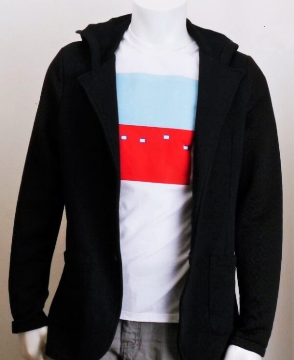 "Non Title003" Crew Neck White Short-sleeved - Image 4