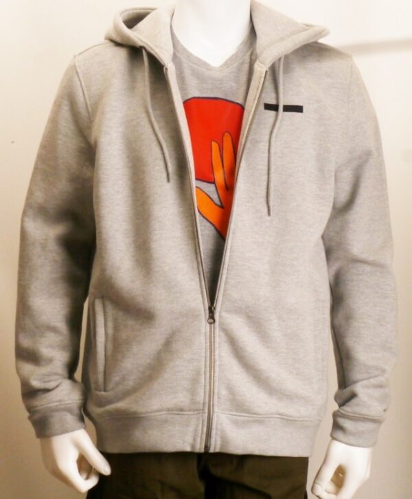 "Hand over Sunlight" Crew Neck Gray Short-sleeved - Image 3