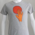 "Hand Over Sunlight" Gray Crew Neck T-shirt