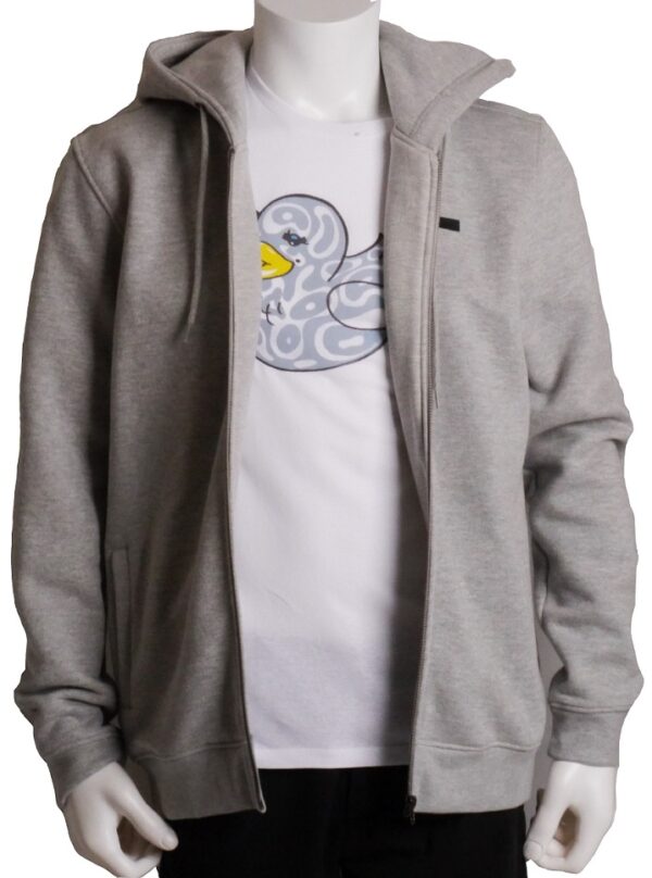 "Marilyn Duck Gray + Pale Blue" Crew Neck/V Neck White Short-sleeved - Image 4