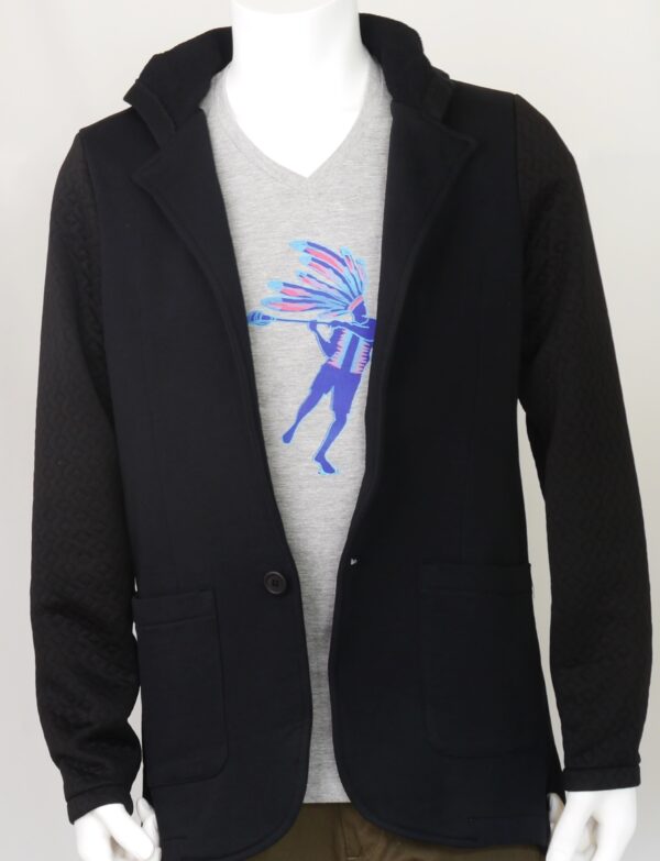 "Lacrosse Player" V Neck Gray Short-sleeved - Image 2