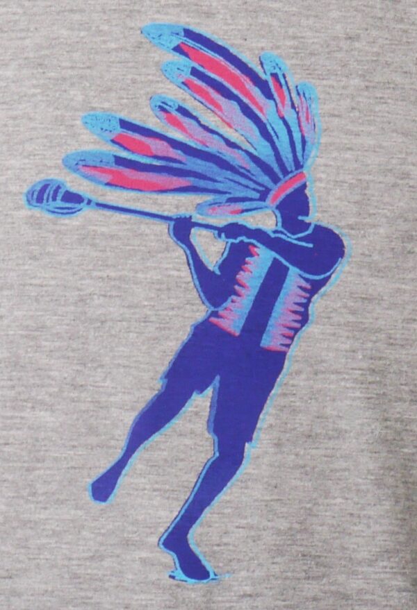 "Lacrosse Player" V Neck Gray Short-sleeved - Image 3