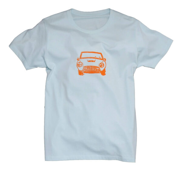 "Convertible" Crew Neck Sherbet-blue Short-sleeved