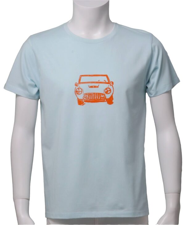 "Convertible" Crew Neck Sherbet-blue Short-sleeved - Image 4