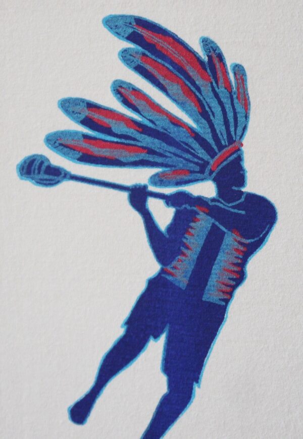 "Lacrosse Player" V Neck White Short-sleeved - Image 4