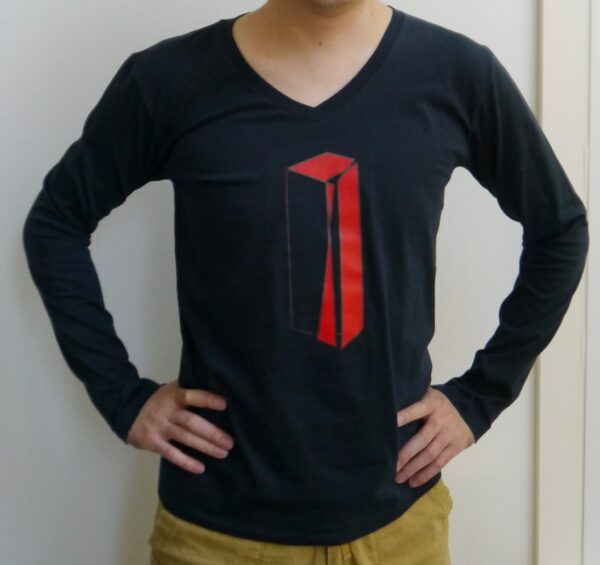 "Flower Vase" V Neck Gray Long-sleeved - Image 2