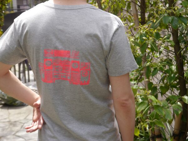 "Aaudiophiles" V Neck Gray Short-sleeved - Image 5