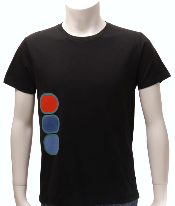 "Non Title004" Crew Neck Black Short-sleeved