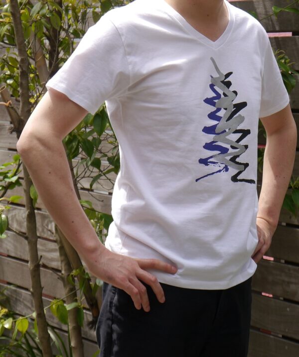 "Forest" V Neck White Short-sleeved - Image 2