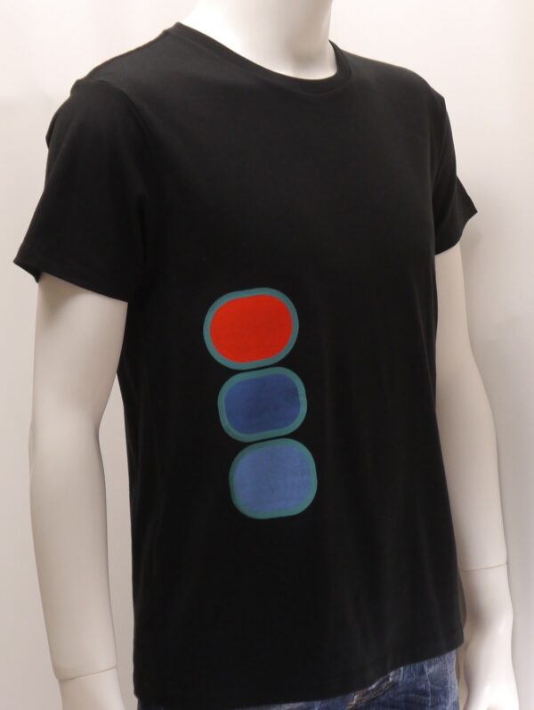 "Non Title004" Crew Neck Black Short-sleeved - Image 3