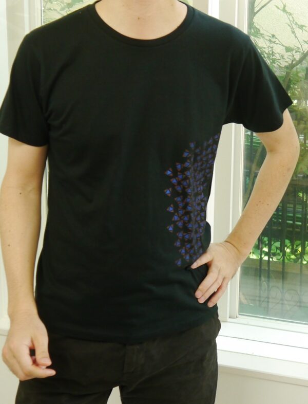 "Studs" Crew Neck Black Short-sleeved　 - Image 2