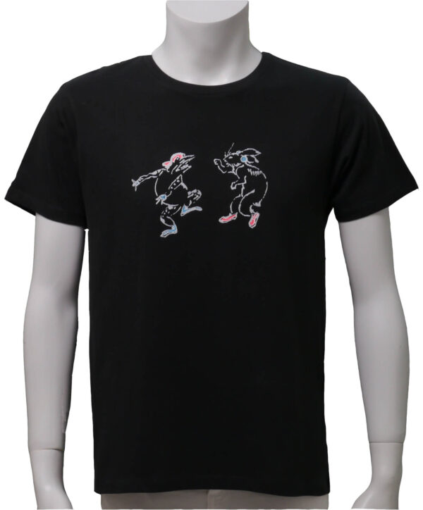 street "Choju-Giga" Crew Neck Smoke Black Short-sleeved - Image 2
