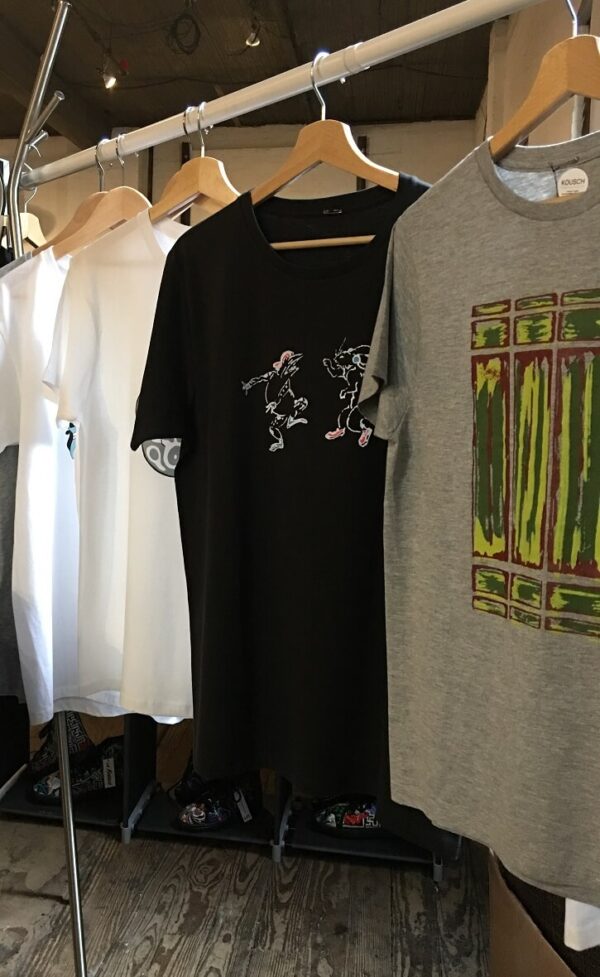 street "Choju-Giga" Crew Neck Smoke Black Short-sleeved - Image 6
