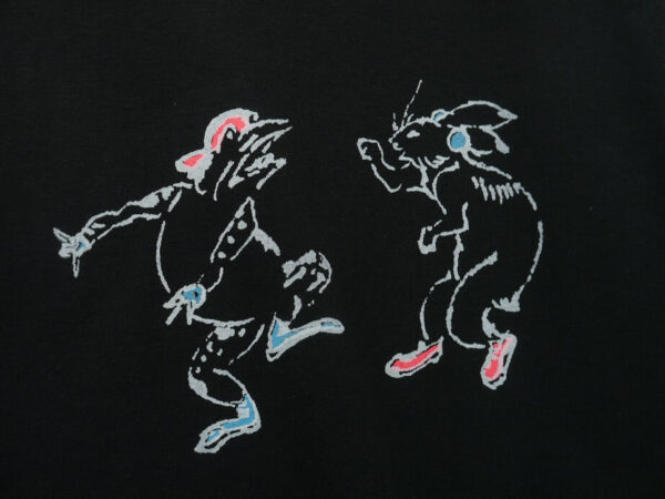 street "Choju-Giga" Crew Neck Smoke Black Short-sleeved - Image 7