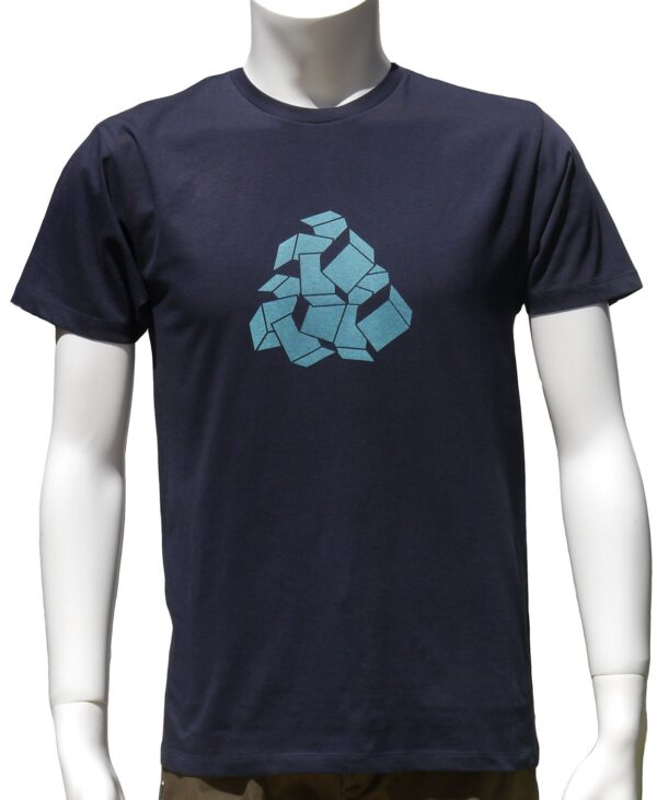 "pyramidal" - navy half-sleeved tee