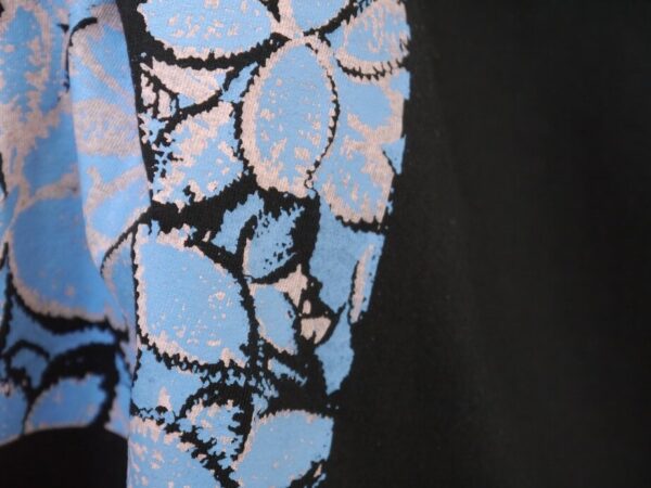 "leaves" - Black Half Sleeved T-shirt - Image 3