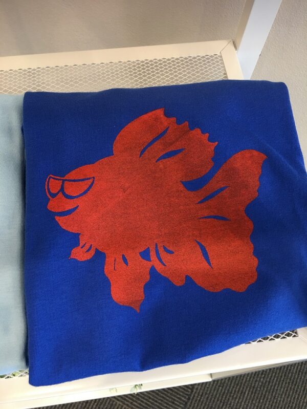 Kid's T-shirt  "Gold Fish" Blue Half Sleeved