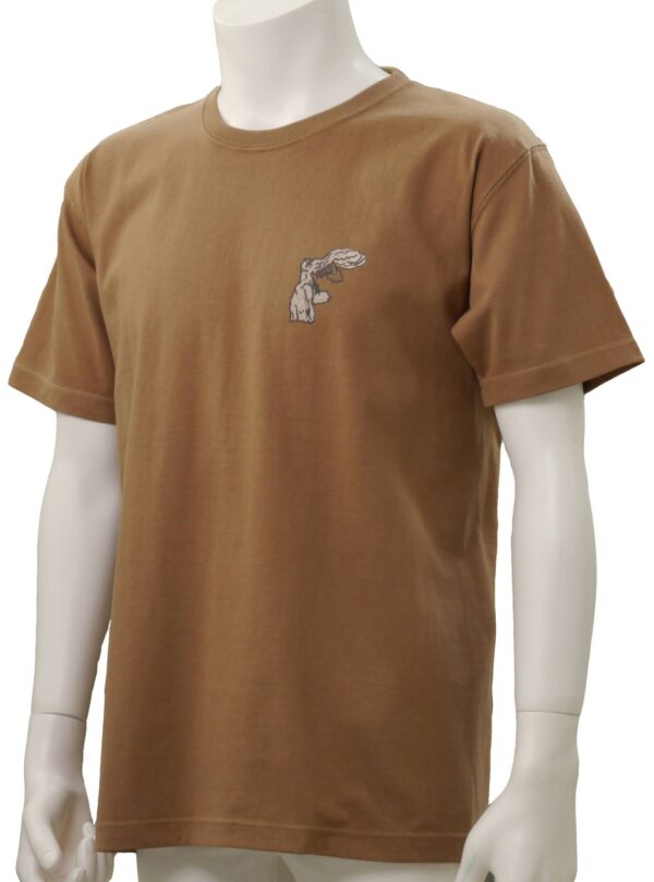Victoire de Samothrace　- Camel - Crew Neck T-shirt, Half-sleeved - Image 2